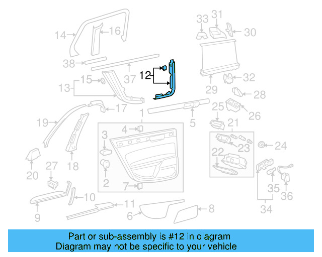Frame Trim 3D7-867-052-75R - View 3