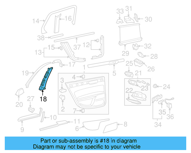 Door Shell Hole Cover 8Z0-837-111 - View 33