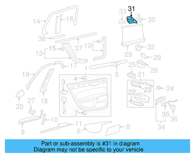Mount Cap 3D4861239A1QA - View 3