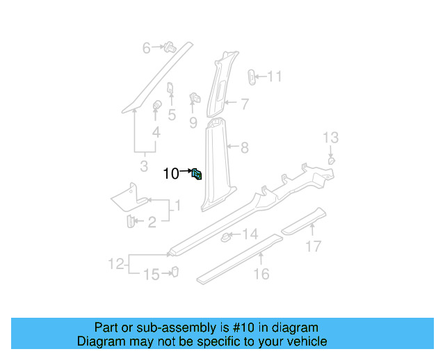 Door Sill Plate 1J4853371HB41