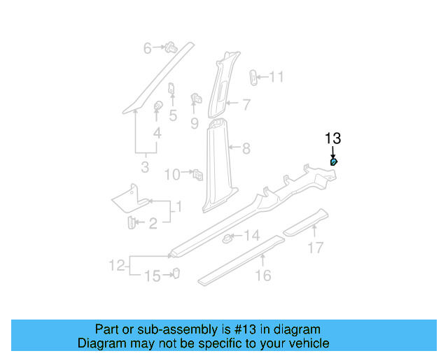 Door Sill Plate Clip N-908-315-01-01C