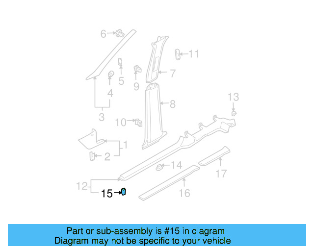 Door Sill Plate Clip N-908-315-01-U71