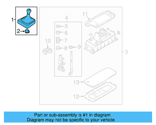Shift Knob 5K0-711-113-K-YMD - View 4