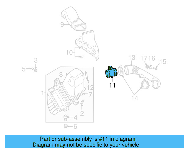 Mass Air Flow Sensor 07D-906-461 - View 12