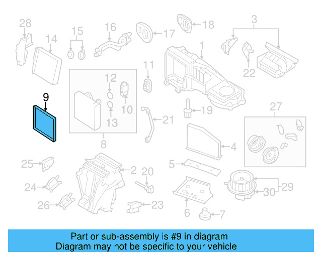 A/C Evaporator Core Seal 1K0-820-080 - View 42