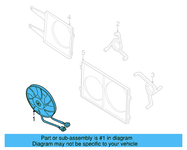 Cooling Fan 1J0-959-455-R - View 3