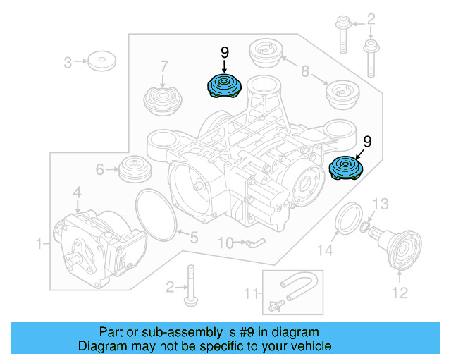 Rear Mount Rear Bushing 1K0-599-438-A - View 9