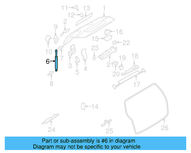 Wheel Opening Molding Grommet 3C0-853-586 - View 6
