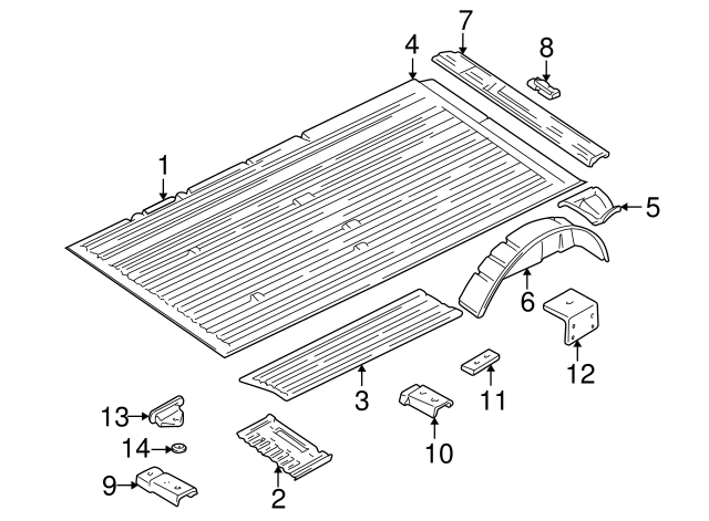 Front Floor Pan 701801403E