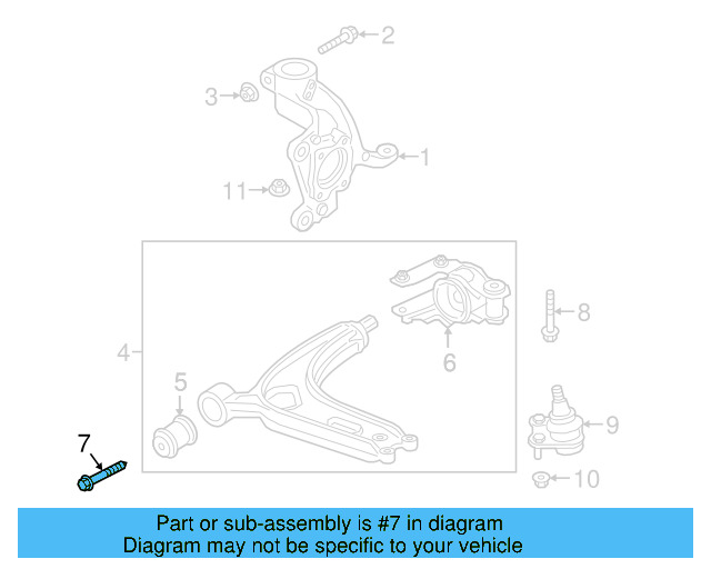 Lower Control Arm Front Bolt N-910-662-01 - View 13