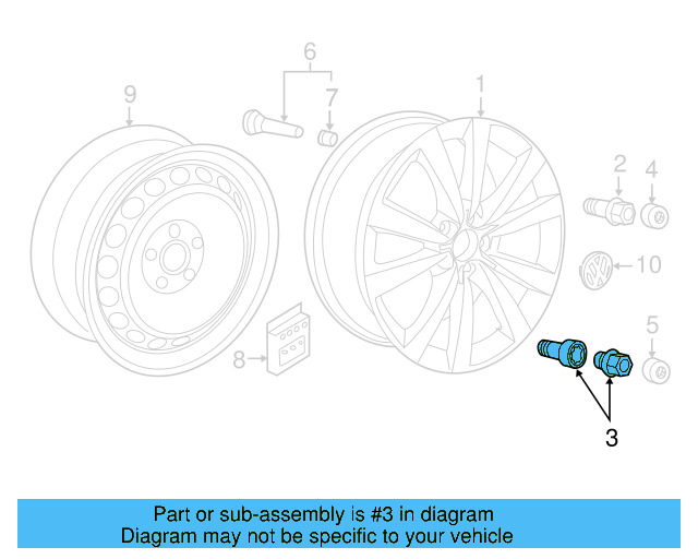 Wheel Bolt WHT-001-814-B-521 - View 27