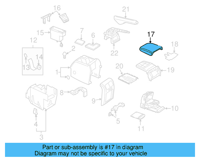 Armrest Pad 1K0-864-207-F-UAU