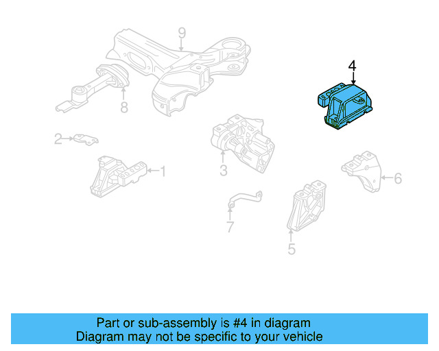 Rear Support 1J0-199-851-AA - View 25