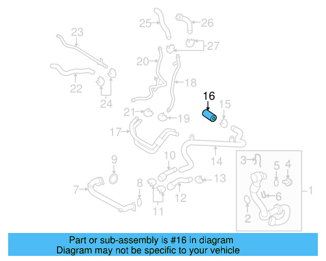 Coolant Hose 079-121-055-H - View 4