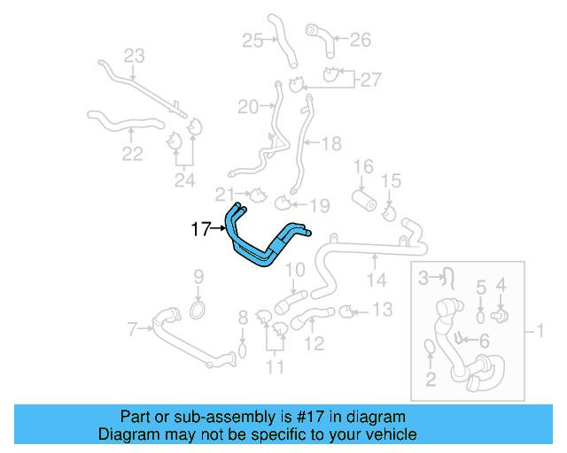 HVAC Heater Hose 7L0-815-985
