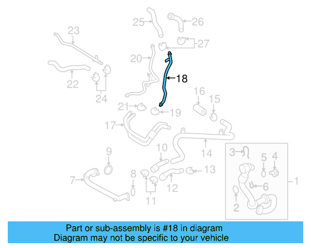 Inlet Tube 7L6-121-065-AJ - View 5