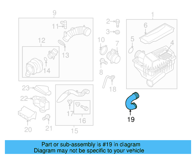 Air Duct 1K0-129-618-BK - View 20