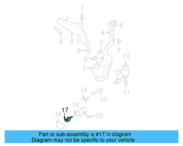 Washer Nozzle 1C0-955-103 - View 3