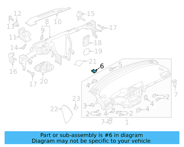 Instrument Panel Clamp 3C0-857-117 - View 13