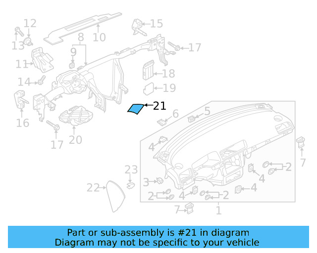 Speaker Grille 561-857-209-B-82V - View 2