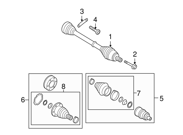Inner Joint Assembly 1K0-498-103 - View 10