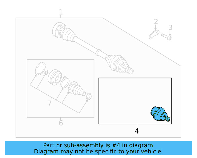 Outer Joint Assembly 8V0-598-099 - View 7