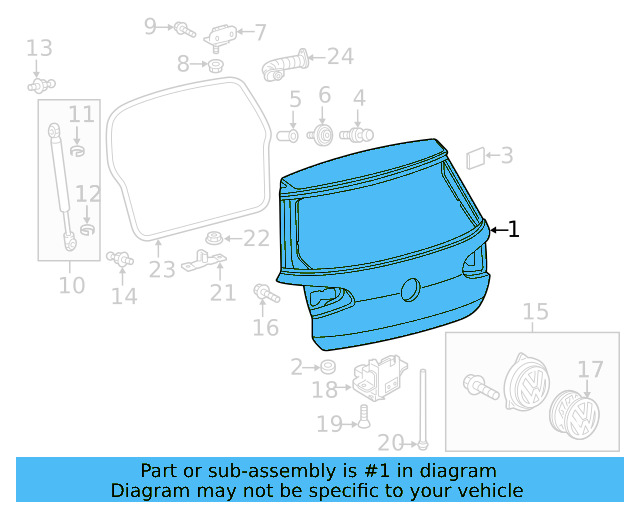 Lift Gate 5G6-827-025-Q - View 8