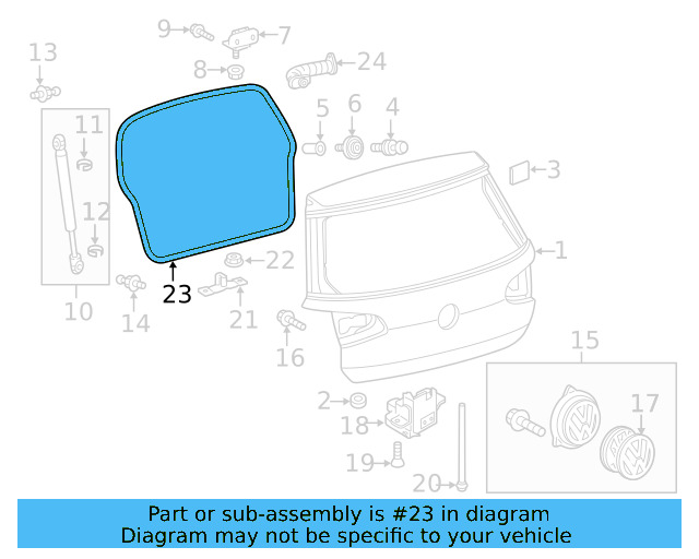 Weatherstrip 5G6-827-705-E - View 9
