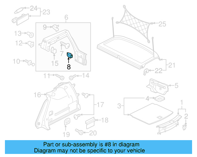 Door Window Switch Bezel Clip 1J0-858-137-B - View 17