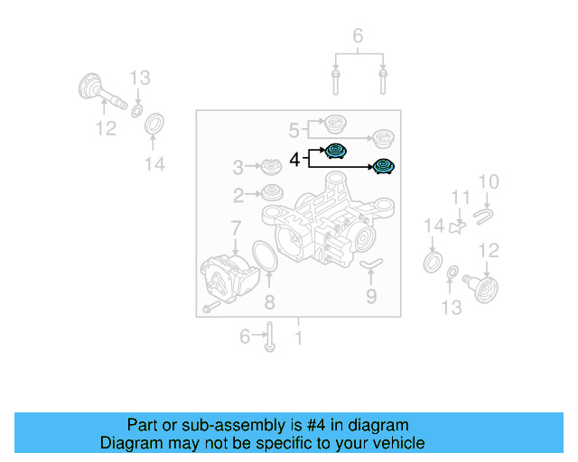 Rear Mount Rear Bushing 1K0-599-438-A - View 5