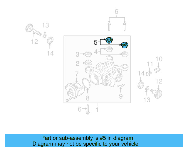 Differential Assembly Rear Mount 1K0-599-437-A