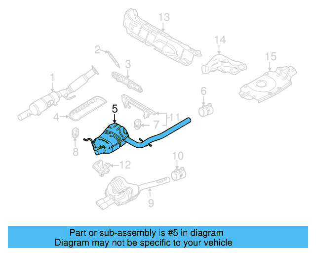 Muffler & Pipe 1K0-253-209-BK - View 6