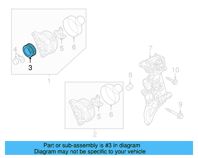 Alternator Pulley 07K-903-119-E - View 16