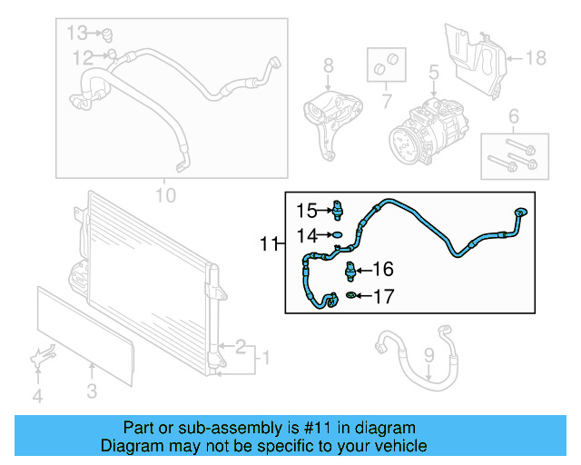A/C Refrigerant Liquid Hose 5C0-816-741-K - View 2