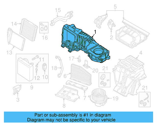 AC & Heater Case 5C1-898-063 - View 5