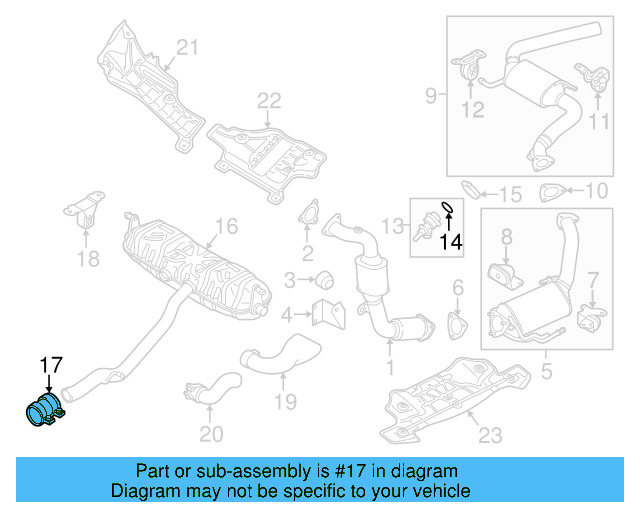 Resonator & Pipe Clamp 1K0-253-141-AF - View 13