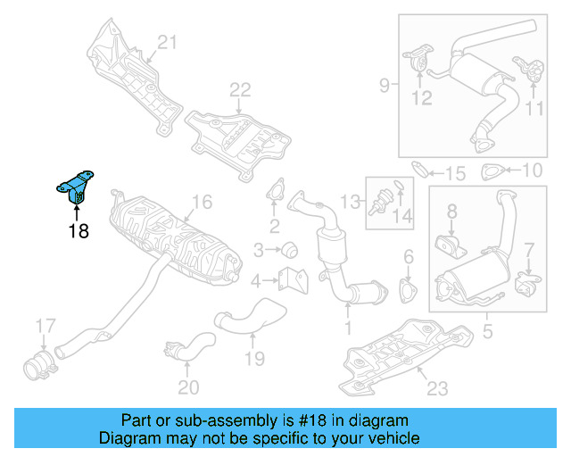 Rear Muffler Bracket 7P0-253-144 - View 5
