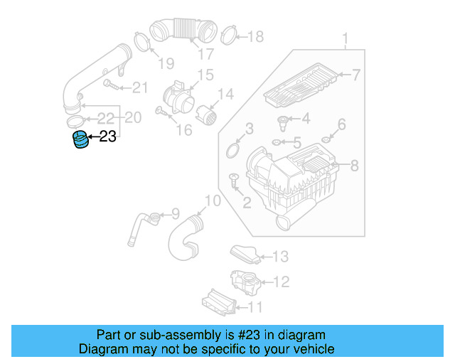 Engine Air Intake Hose 1K0-129-627-C - View 30