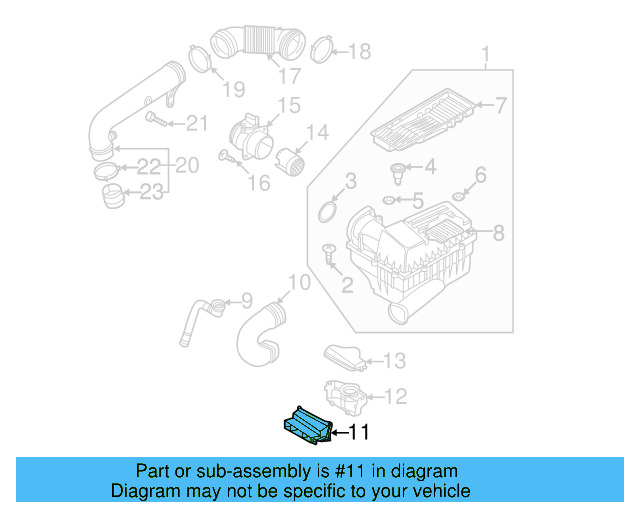 Air Inlet Duct 1K0-805-971-D-9B9
