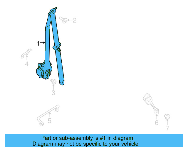 Lap & Shoulder Belt 5C5-857-705-F-RAA - View 5