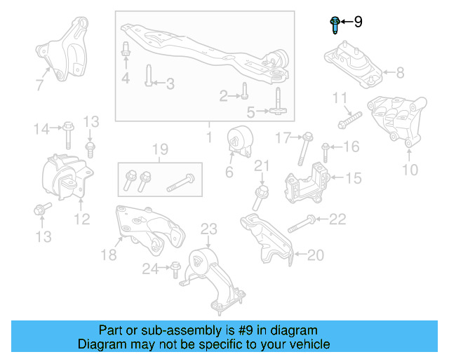 Trans Support Mount Bolt WHT-004-366 - View 6