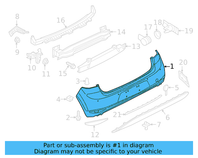 Bumper Cover (Unpainted) 5g6807417bqgru - View 3