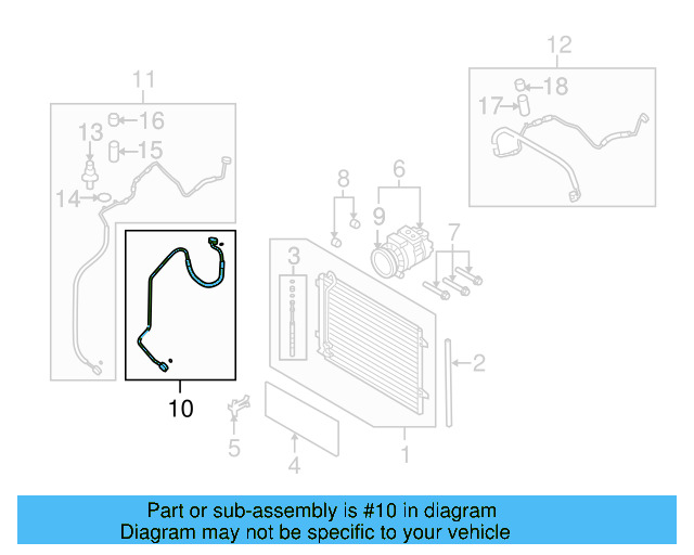 AC Hose 3C0-820-721-N - View 7