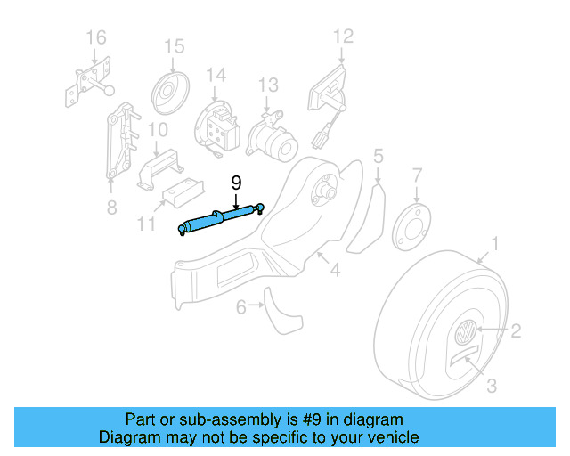 Strut 7L6-601-180 - View 3