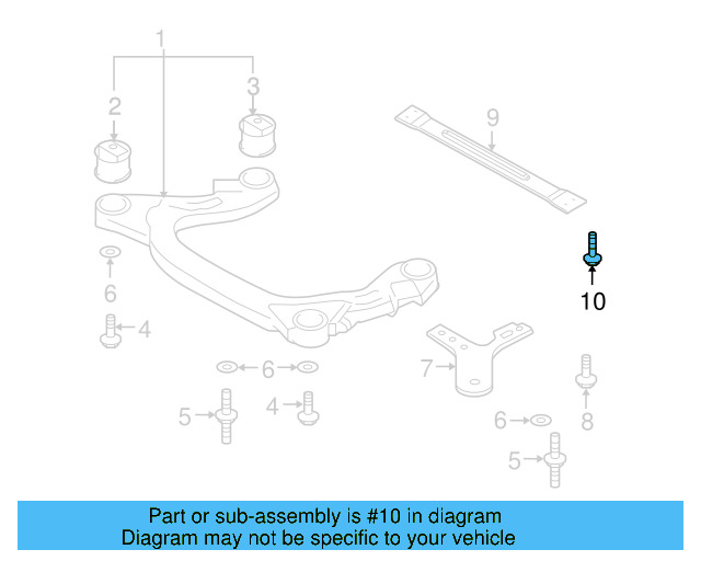 Cross Bar Bolt N-909-588-03 - View 3