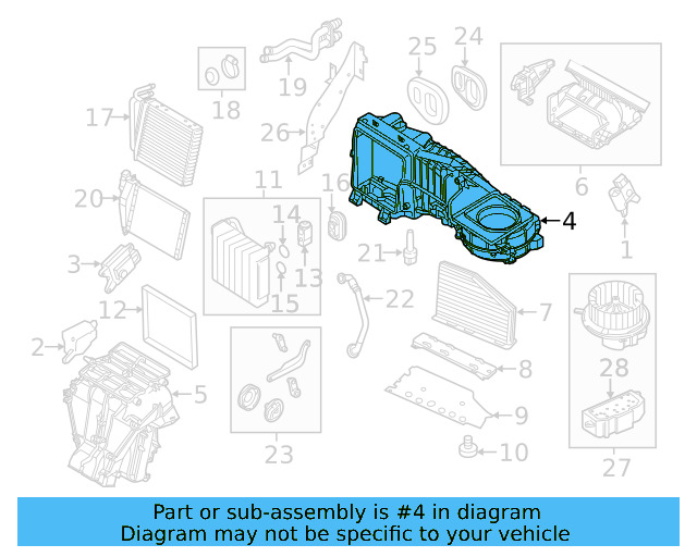 AC & Heater Case 561-898-063 - View 4