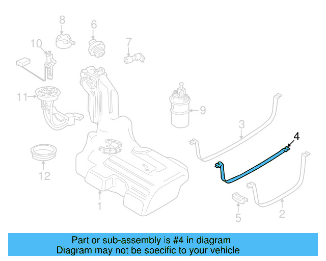 Fuel Tank Strap 3B0-201-653-A - View 4