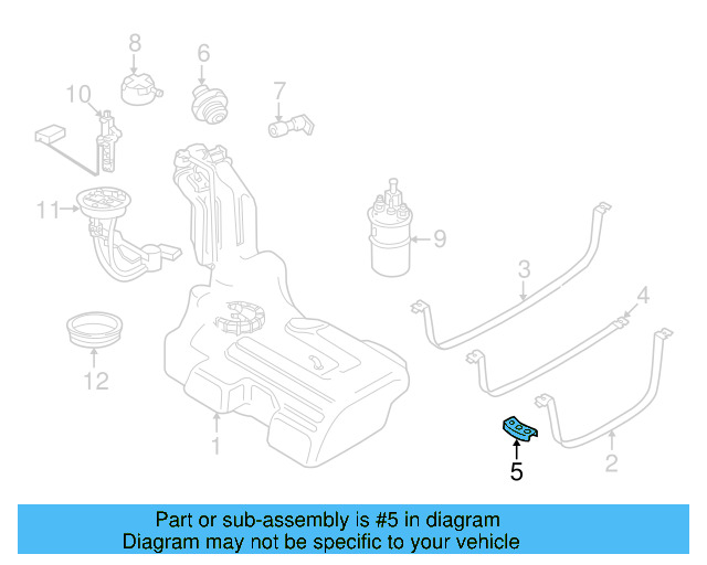 Fuel Tank Bracket 8D0-201-661 - View 4