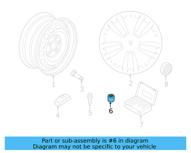 Wheel Bolt Cover 3C0-601-173-9B9 - View 33