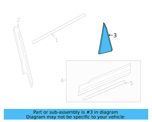 Rear Trim 2GJ-839-638-9B9 - View 3